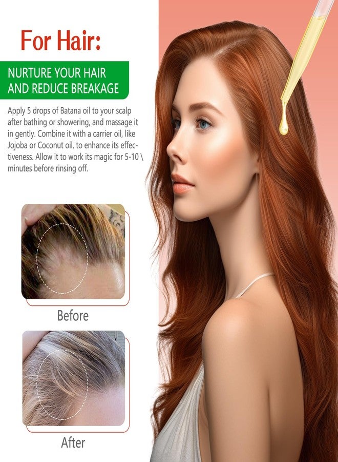Tiuedu Batana Oil for Hair Growth, Natural Unrefined Batana Oil for Hair Growth, Nourish Scalp and Reduce Hair Loss Hair Oils, Essential Oils for Eyelashes, Eyebrows, Face, Skin Care, Body Massage -60ml - Image 4